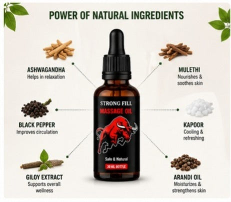 Strong Fill Herbal Massage Oil